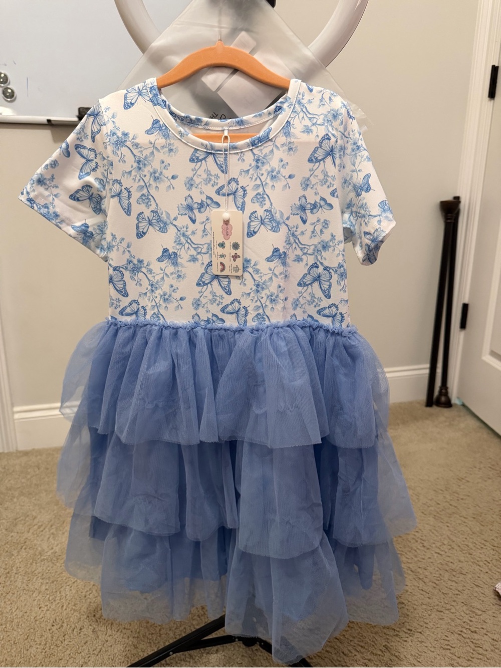 PETE + LUCY VINTAGE FRENCH FAIRYTALE BLUE DRESS 7/8